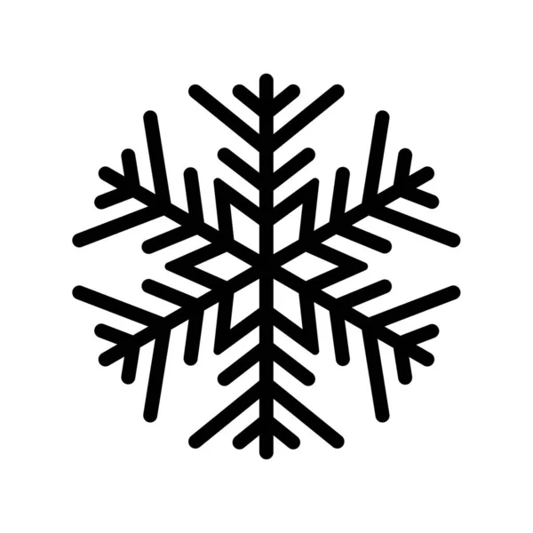 Copo de nieve negro. Diseño del logotipo del icono. Cristal de hielo símbolo de invierno. Plantilla para diseño de invierno. — Archivo Imágenes Vectoriales