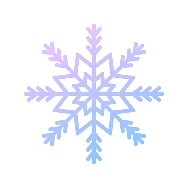 Copo de nieve de gradiente azul. Diseño del logotipo del icono. Cristal de hielo símbolo de invierno. Plantilla para diseño de invierno. — Archivo Imágenes Vectoriales