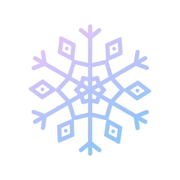 Copo de nieve de gradiente azul. Diseño del logotipo del icono. Cristal de hielo símbolo de invierno. Plantilla para diseño de invierno. — Archivo Imágenes Vectoriales
