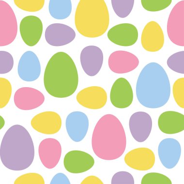 Abstract seamless pattern with colorful Easter eggs. Background for wrapping paper, print, greeting card, invitation. Vector illustration