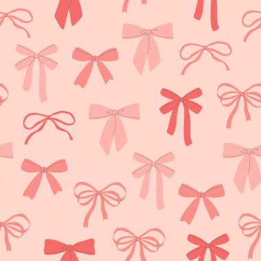 Pembe arka planda kusursuz el yayı deseni çizilmiş. Tebrik kartı, davetiye, poster, pankart, ambalaj kağıdı şablonu. Vektör illüstrasyonu