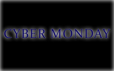 Cyber Pazartesi mavi metin 