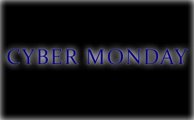 Cyber Pazartesi mavi metin 