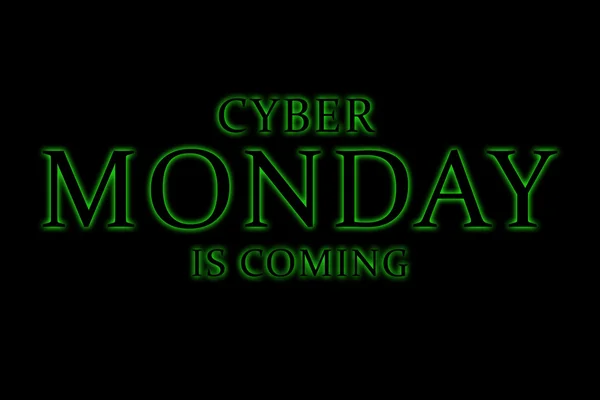 Cyber Monday is coming text — Stock Photo, Image