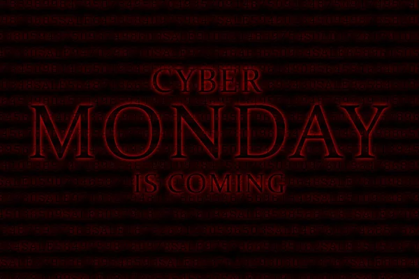 Cyber Monday text is coming — Stock Photo, Image