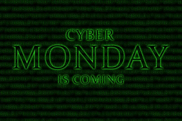 Cyber Monday is coming text — Stock Photo, Image