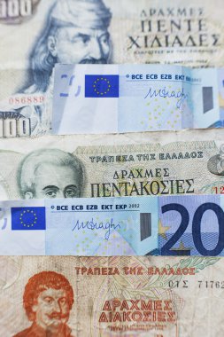 Yunan para, euro ile Drahmisi
