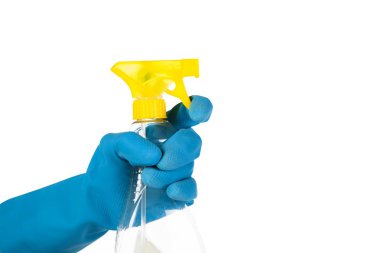 Eldiven tak ve sprey sık.