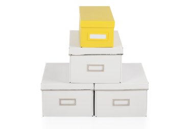 beyaz izole kutuları