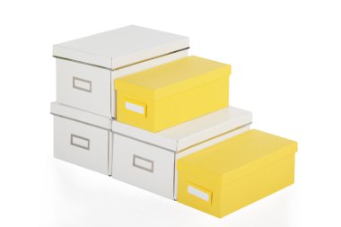 beyaz izole kutuları