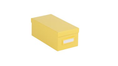 Beyaz Sarı bir kutu