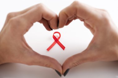 el ve Dünya AIDS günü işareti