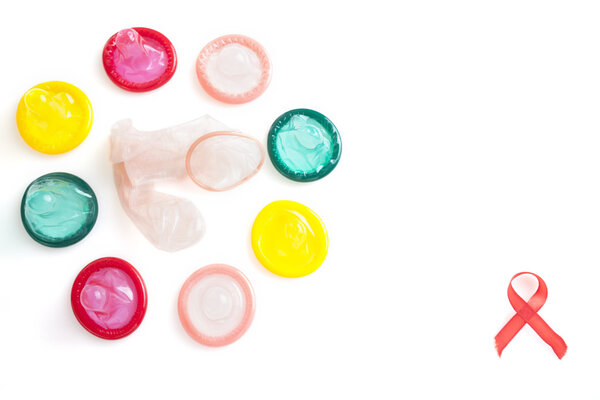 condoms of different colors