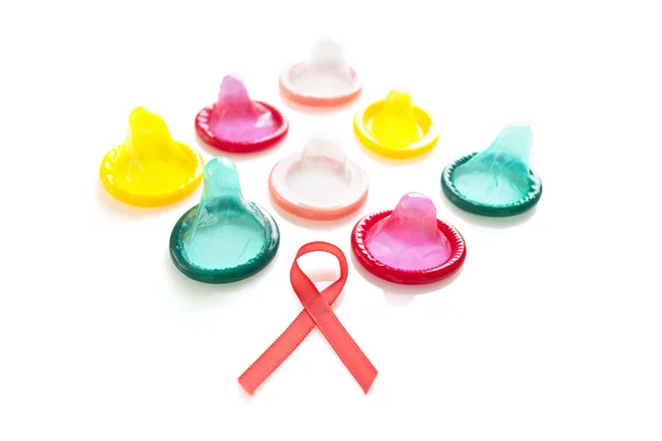 Preservativi di diversi colori — Foto Stock