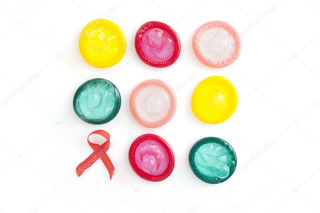 condoms of different colors