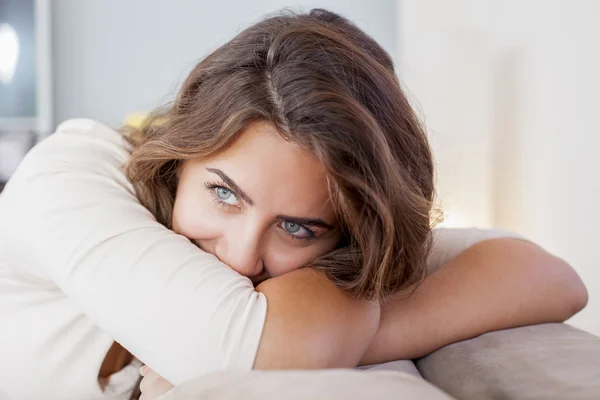 Lonely sad woman — Stock Photo, Image