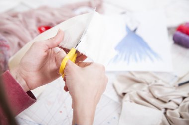 taylor kesim kumaş scissor.cutting kumaş taylor makasla kullanma