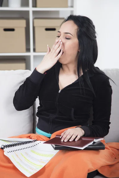 Estudiante preparando su examen — Foto de Stock