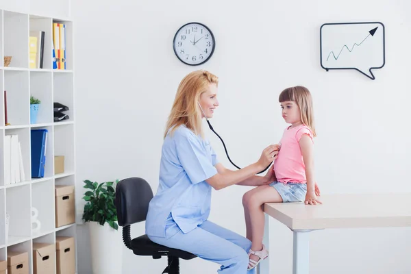 Cute little girl at doctor's office