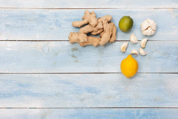 生姜、 大蒜和柠檬 — 图库照片