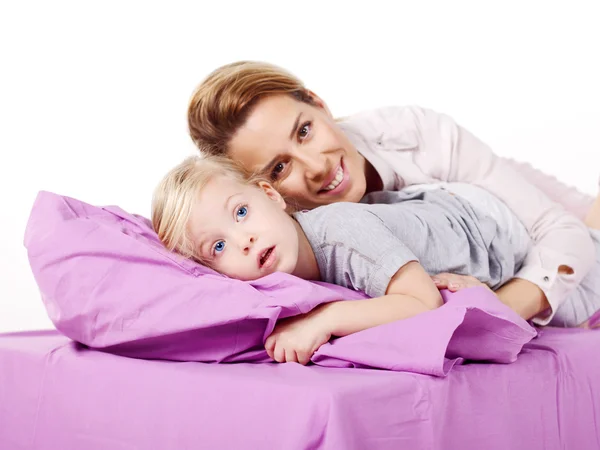 Niña con su madre — Foto de Stock