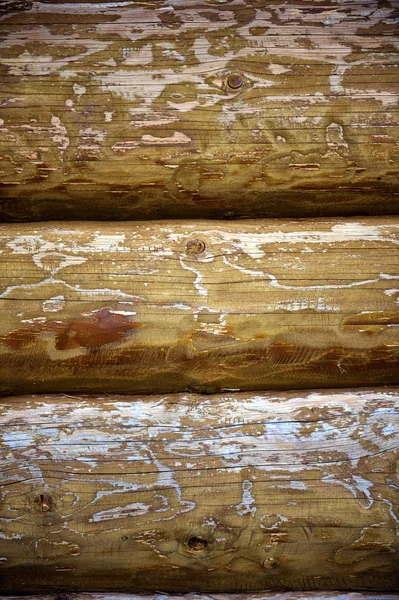 Dřevěná deska s tmavě uzel — Stock fotografie