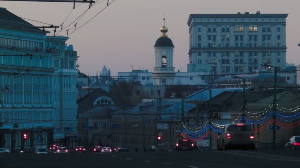 Вид на Москву — стоковое видео