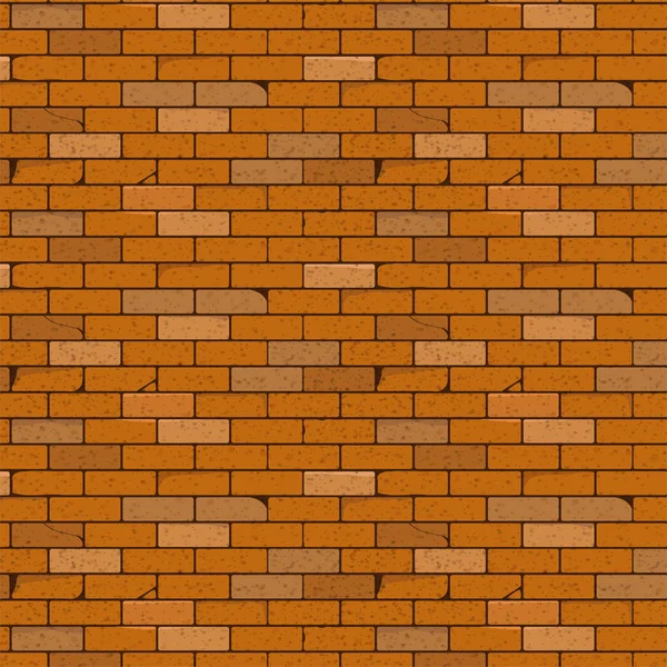 Pared de patrón sin costuras de ladrillo rojo viejo — Vector de stock