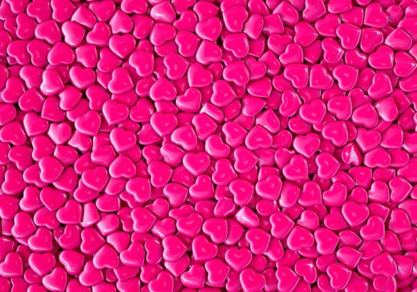 Achtergrond Van Kleine Roze Hartjes Valentijnsdag Weergave — Stockfoto
