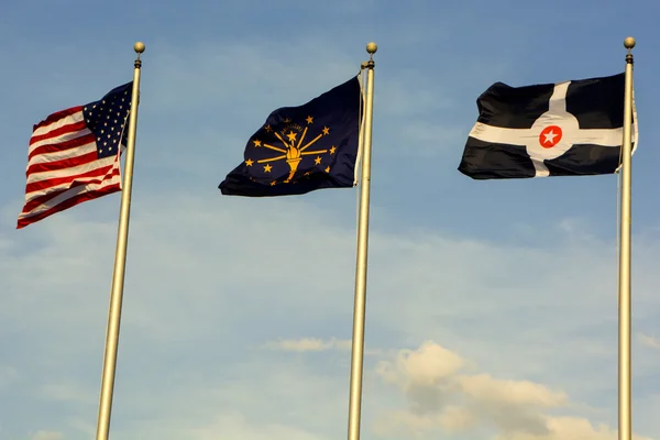 국가, 도시 및 국가 깃발 — 스톡 사진