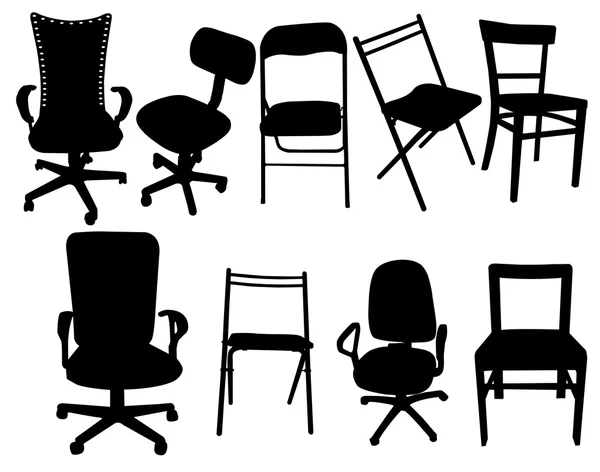 Colección de sillas — Vector de stock
