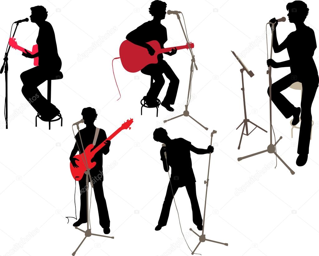 girl on a concert vector