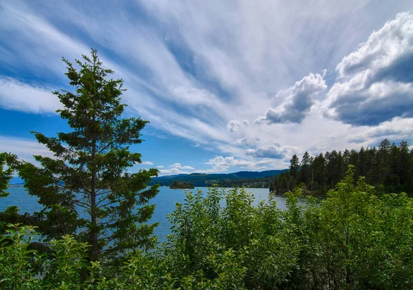 Une Chaude Journée Ensoleillée Lac Flathead Près Kalispell Montana États — Photo