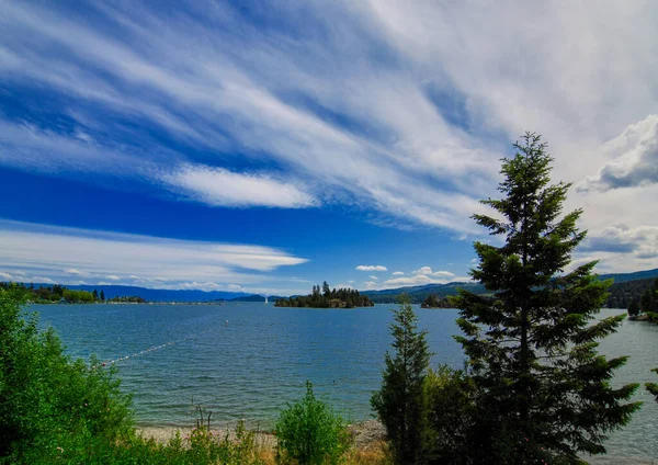 Hermoso Día Soleado Flathead Lake Montana — Foto de Stock