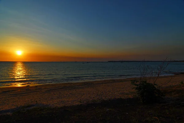Beautiful Sunset Fannie Bay Beach Northern Territory City Darwin Australia — Stock Photo, Image