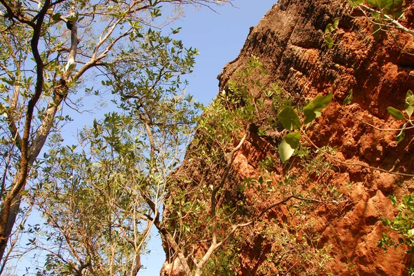 Lado Íngreme Montanha Red Rock Outback Australiano — Fotografia de Stock