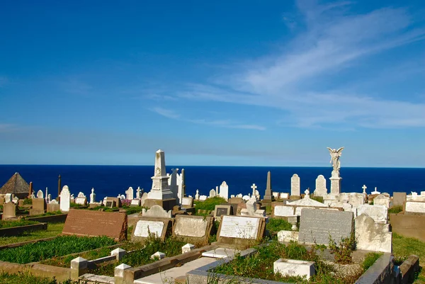 Cimitero Waverley Affacciato Sull Oceano Pacifico Occidentale Con Bondi Beach — Foto Stock