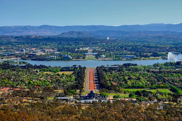 Avustralya Nın Başkenti Canberra Nın Ainslie Dağı Ndan Güzel Panoramik — Stok fotoğraf