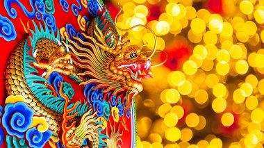 Çin yeni yıl Dragon dekorasyon Festival arka plan üzerinde.