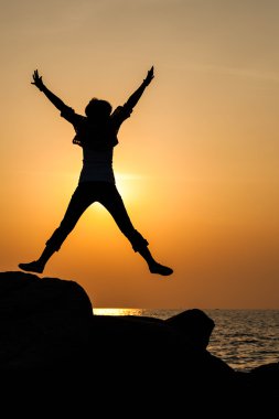 Başarılı kadın atlama