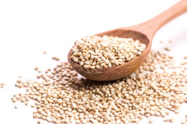 Yığın Quinoa, sağlıklı vegan gıda kavramı