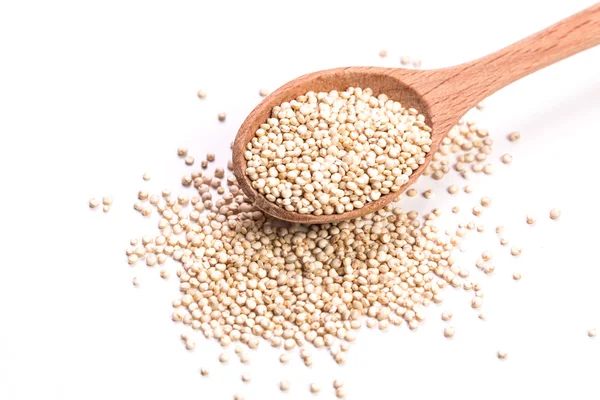 Σωρού της quinoa, έννοια υγιεινή για χορτοφάγους τροφίμων — Φωτογραφία Αρχείου