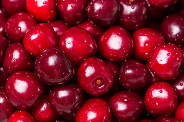 Cherry segar di meja kayu makanan sehat — Stok Foto