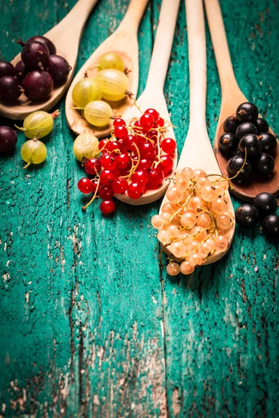 신선한 여름 열매, 나무 배경, 건강 식품. — 스톡 사진