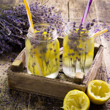 Lavanta limonata, doğal yenileme iç ahşap zemin üzerine