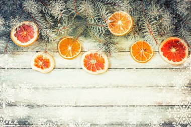 Arka plan, vintage filtre, yumuşak odak Noel dekorasyon