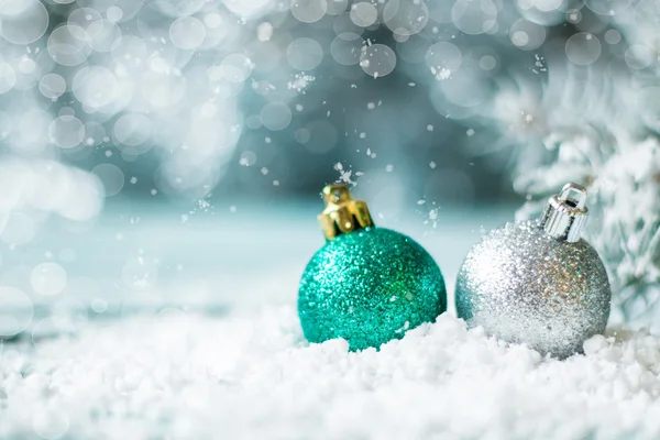 Fundo de Natal com decorações na placa de madeira. Foco suave . — Fotografia de Stock