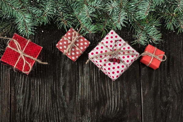 Decoração de Natal em fundo abstrato, filtro vintage, foco suave — Fotografia de Stock