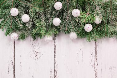 kar ve firtree Noel kökenli eski ahşap doku