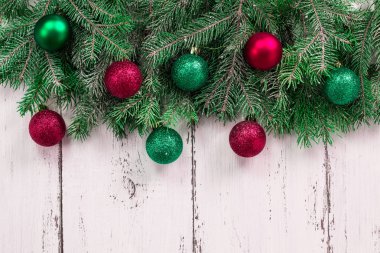 kar ve firtree Noel kökenli eski ahşap doku